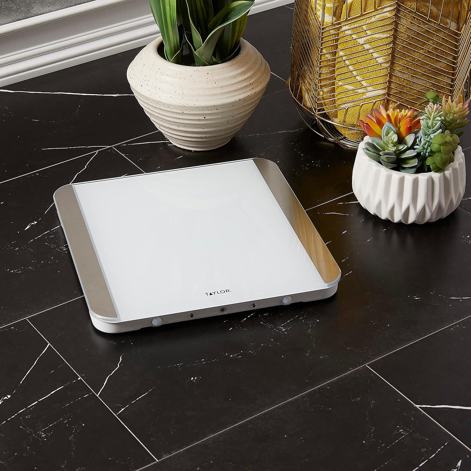 Báscula Digital de Vidrio Taylor 200 kg con Sensores LED