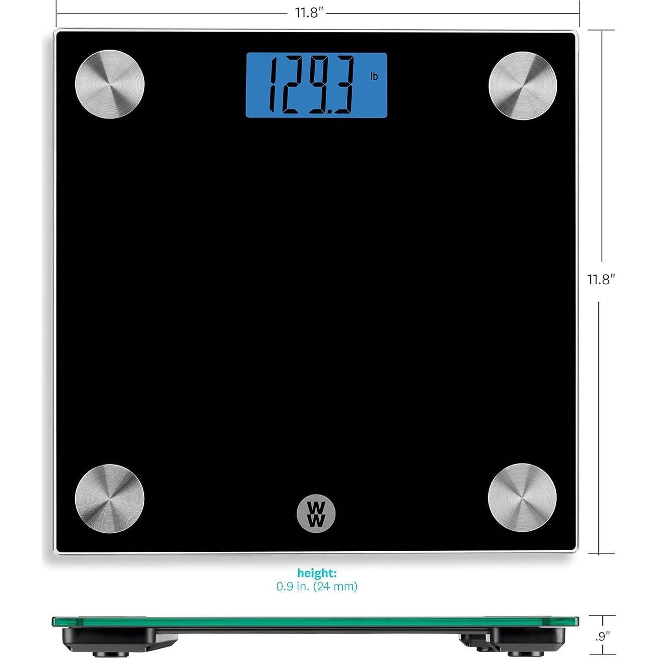 Báscula Digital de Baño Conair WW261Z, Vidrio Negro 182 kg