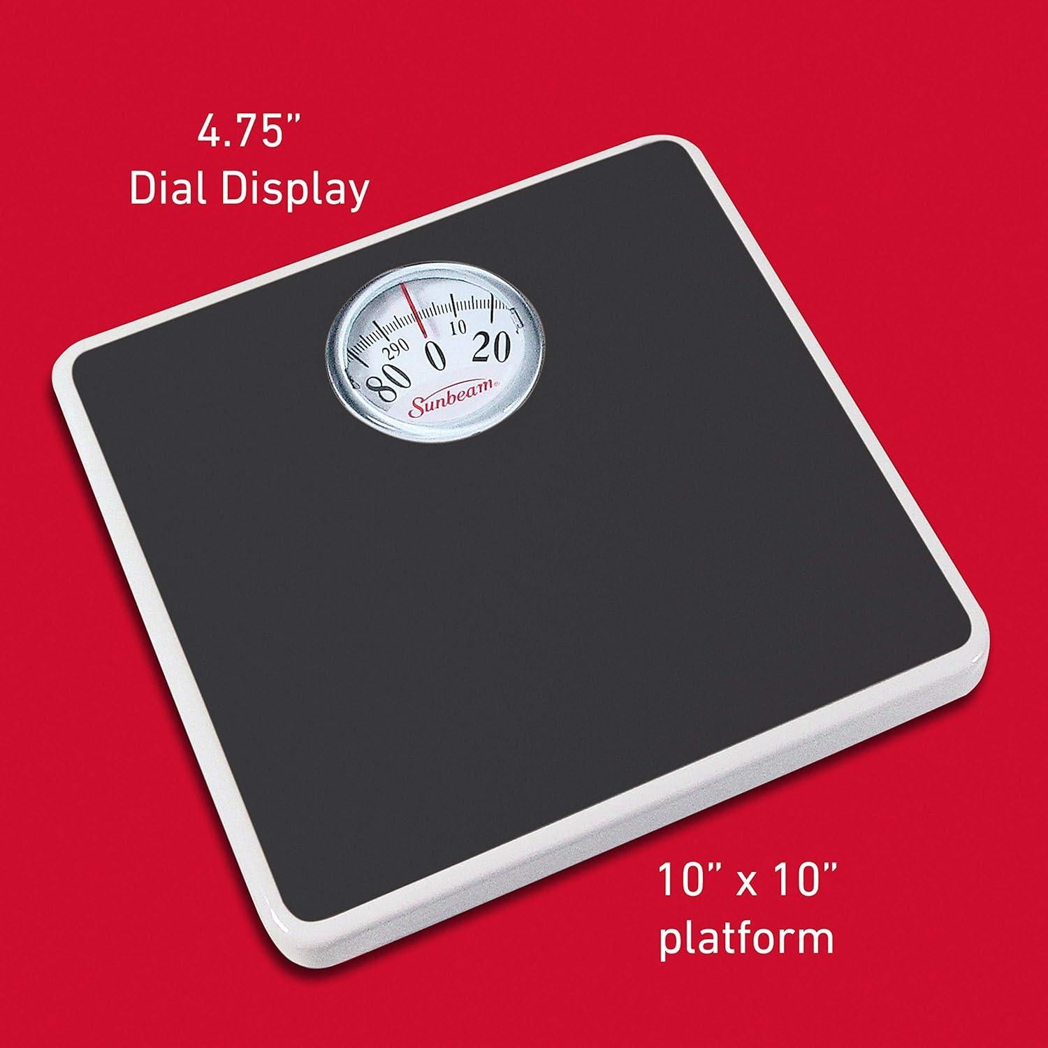 Báscula de Marcador Analógica Sunbeam 136 kg Negra