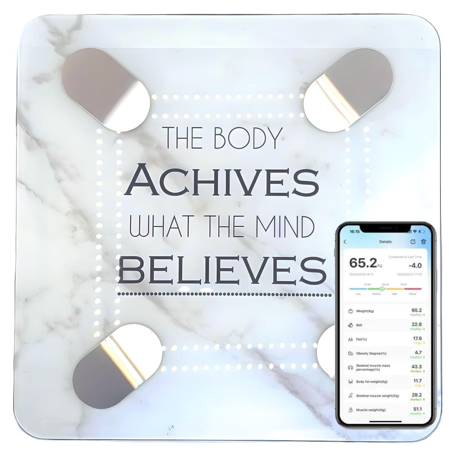 Escala Digital Bluetooth Body Basics - 180 kg, IMC y Grasa Corporal