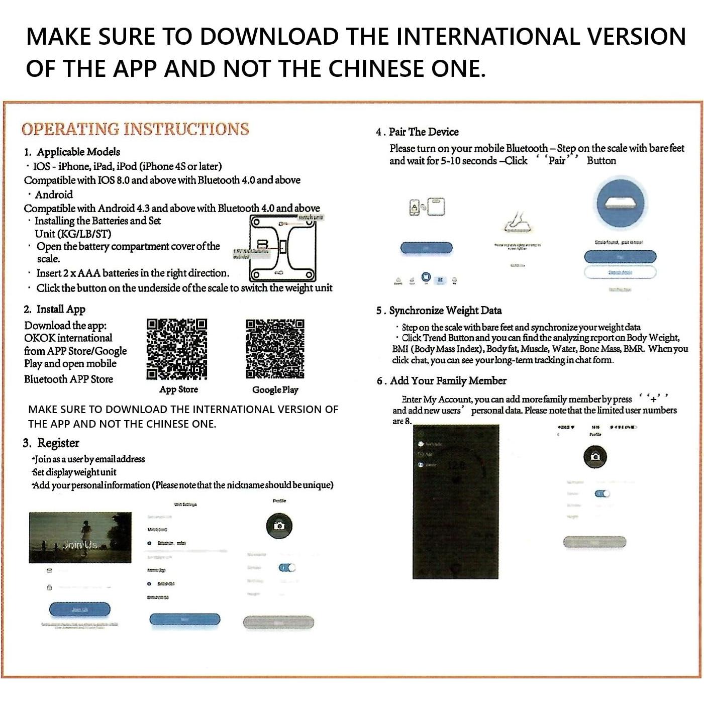 Escala Digital Bluetooth Body Basics - 180 kg, IMC y Grasa Corporal