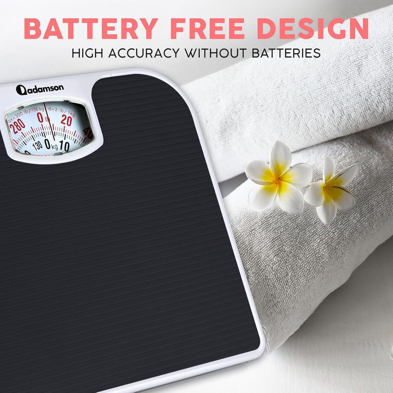 Báscula Analógica Adamson A21 - Soporta 136 kg - Antideslizante