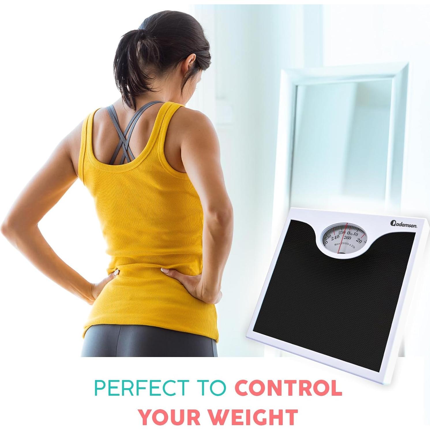 Báscula de baño Adamson A22 analógica - Hasta 118 kg - Antideslizante