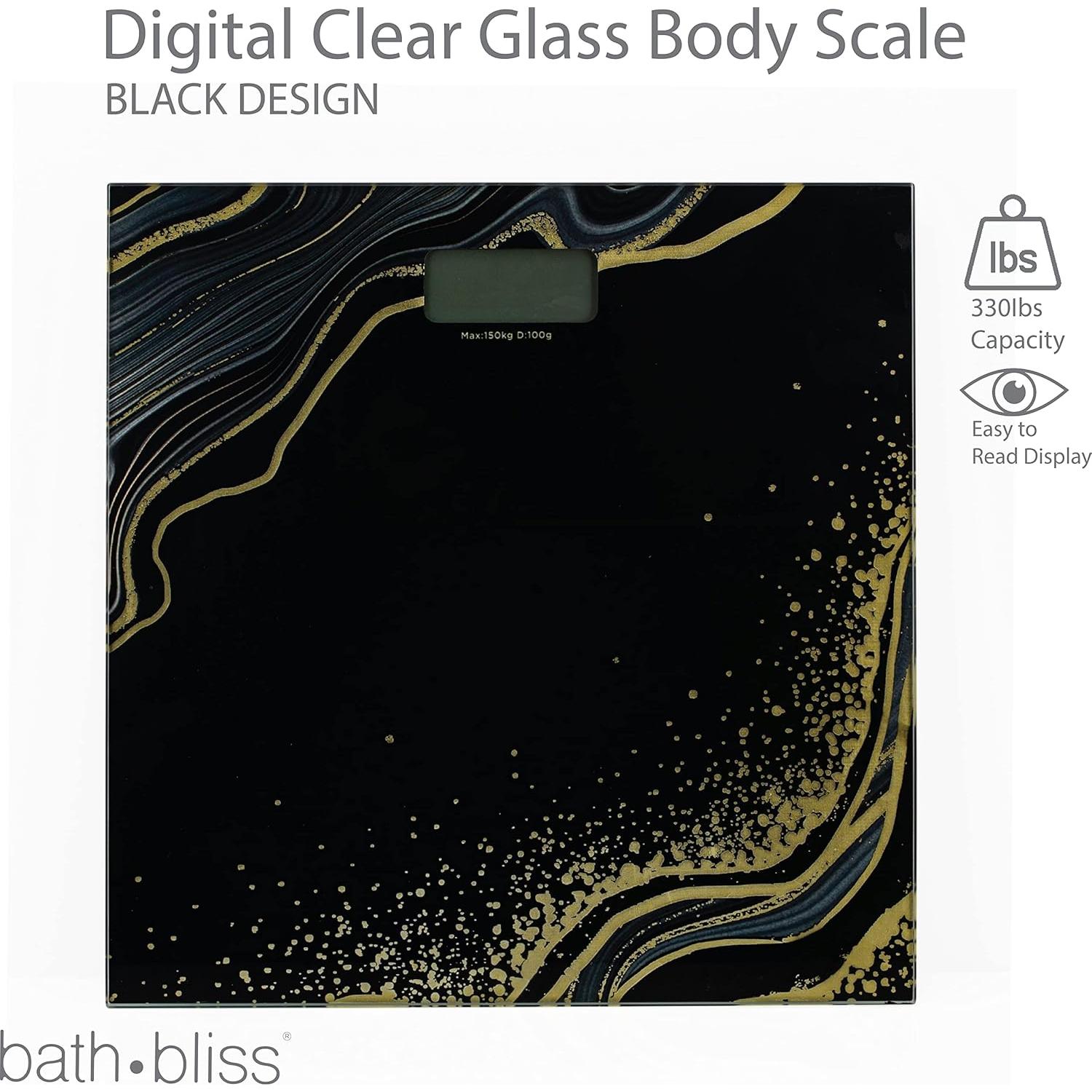 Báscula Digital Bath Bliss Vidrio Templado 150 kg Negra