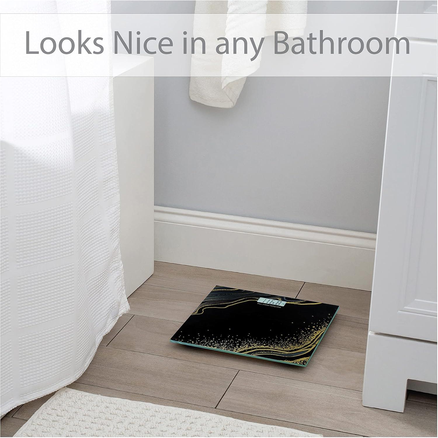 Báscula Digital Bath Bliss Vidrio Templado 150 kg Negra