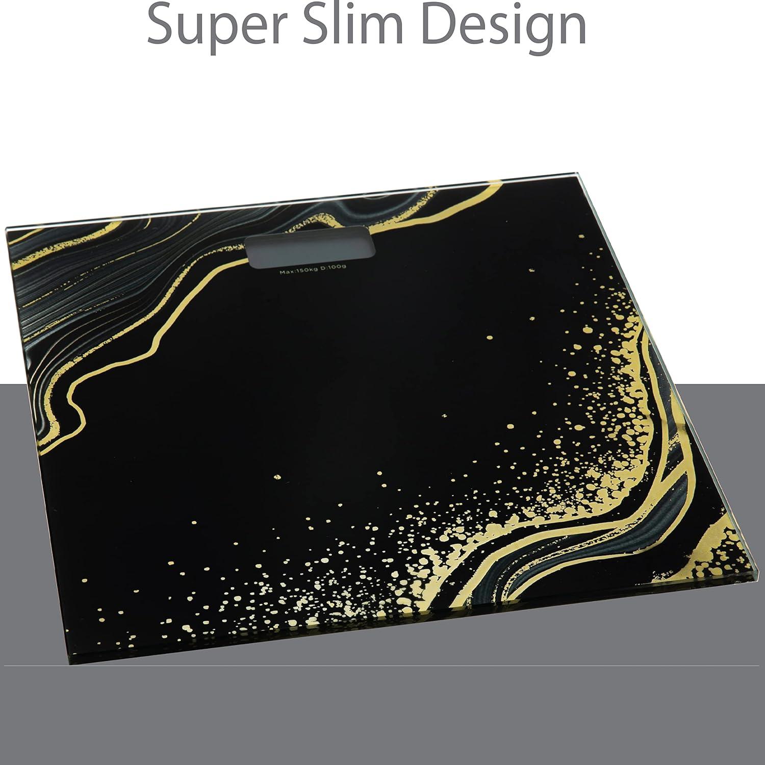 Báscula Digital Bath Bliss Vidrio Templado 150 kg Negra