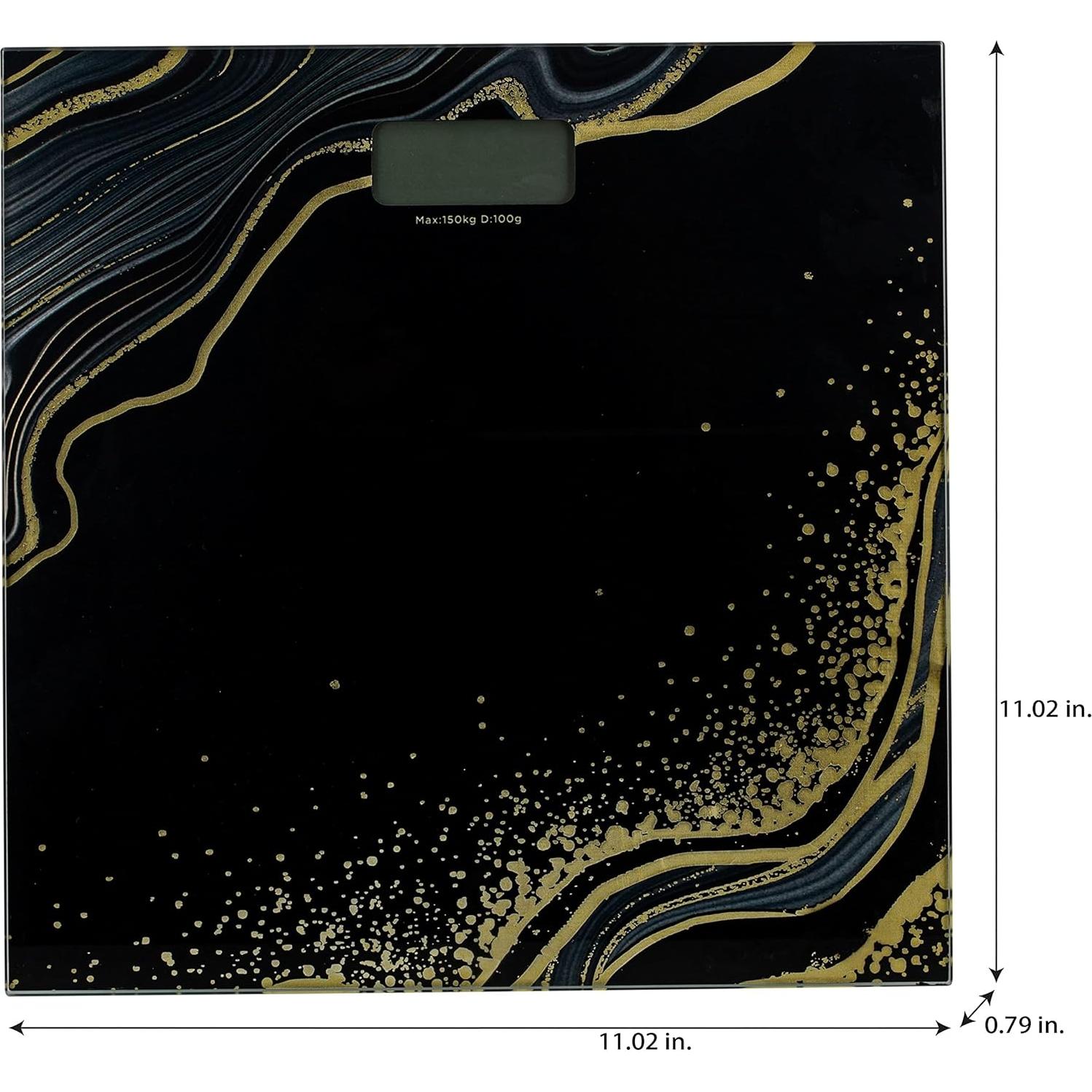 Báscula Digital Bath Bliss Vidrio Templado 150 kg Negra