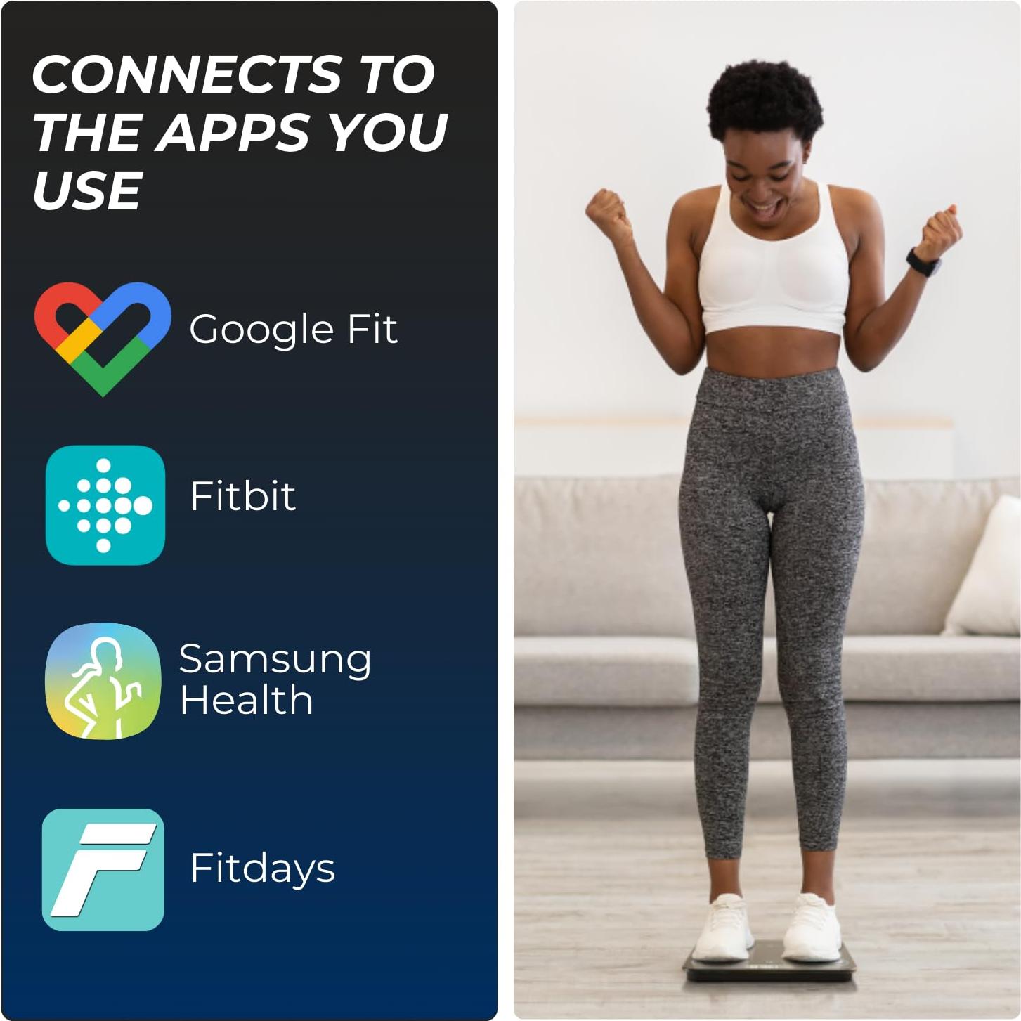 Báscula Inteligente COUNTO - Análisis Corporal Bluetooth 14 Medidas