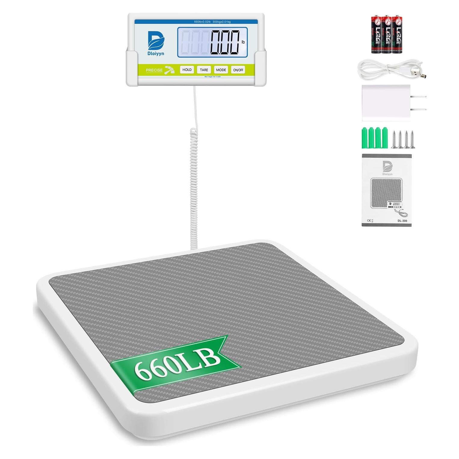 Báscula Médica Digital Dloiyyn 300kg Pantalla Retroiluminada