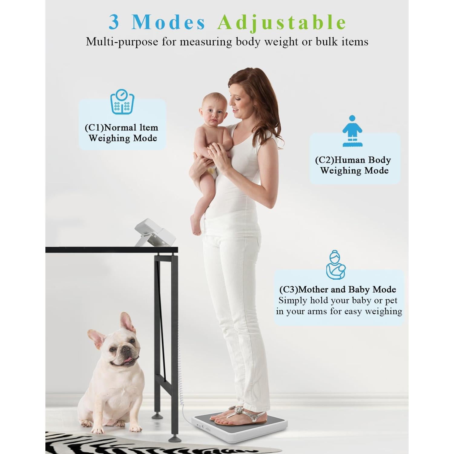 Báscula Médica Digital Dloiyyn 300kg Pantalla Retroiluminada