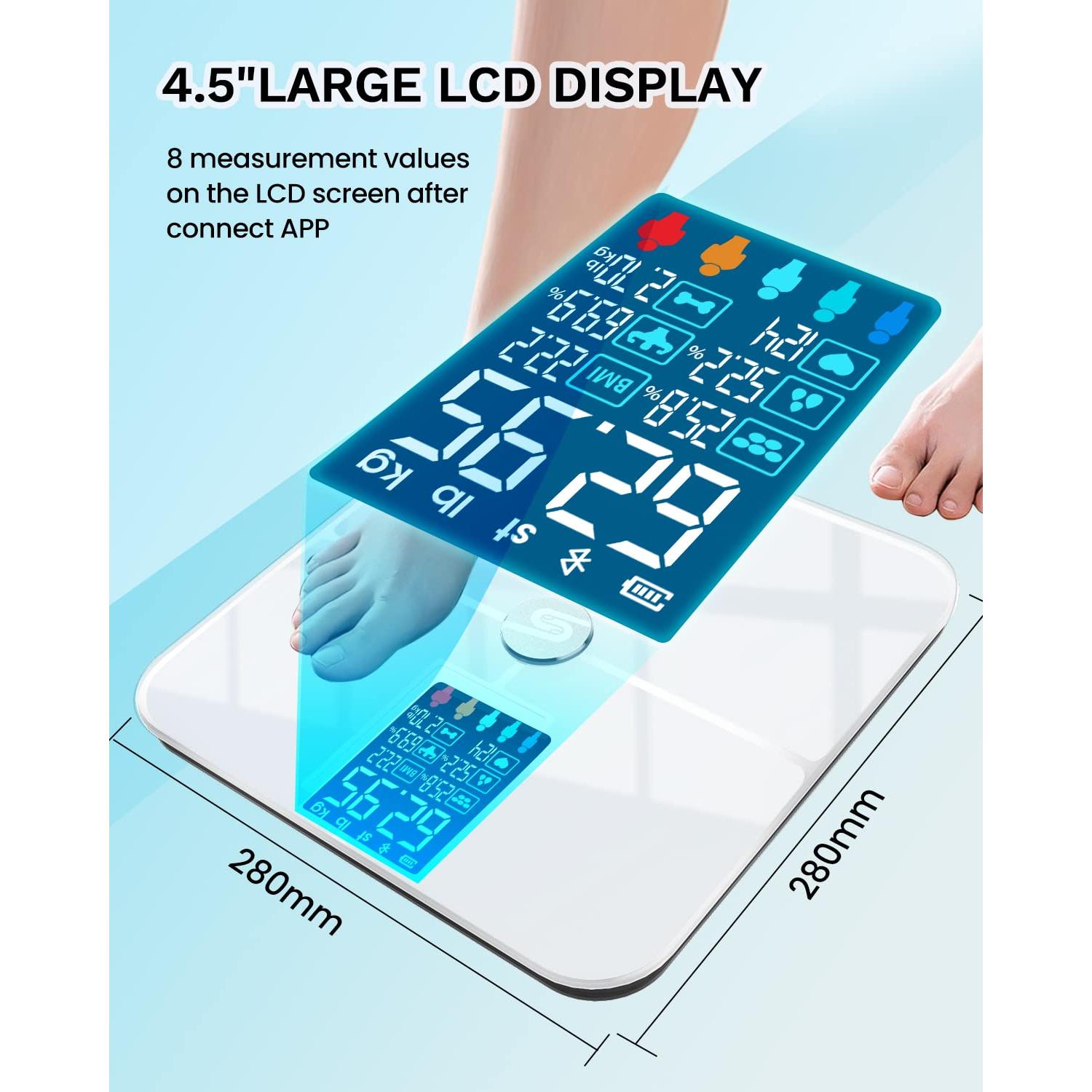 Báscula Inteligente Heyaxa TS-BF8028 con Pantalla LCD 181kg