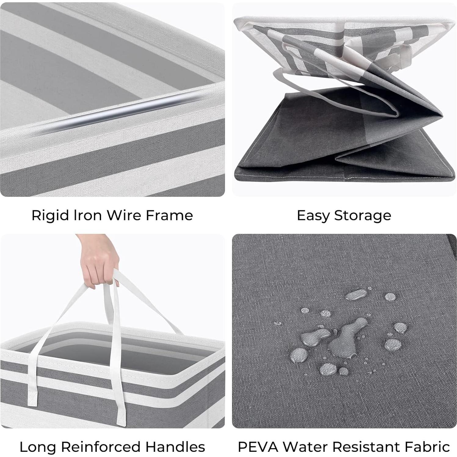 Cestas de Ropa Plegables HomeHacks 75L Impermeables 2 Piezas