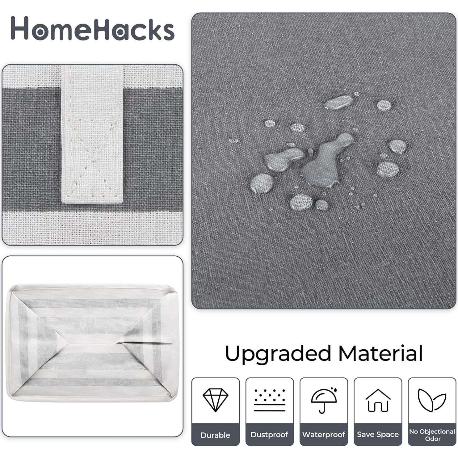 Cestas de Ropa Plegables HomeHacks 75L Impermeables 2 Piezas