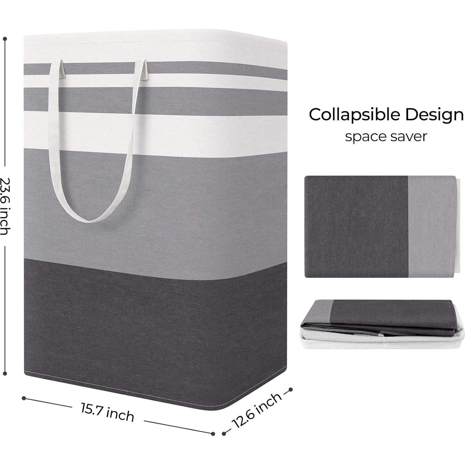 Cesta de Ropa Plegable StorageRight 75L Gris Gradiente