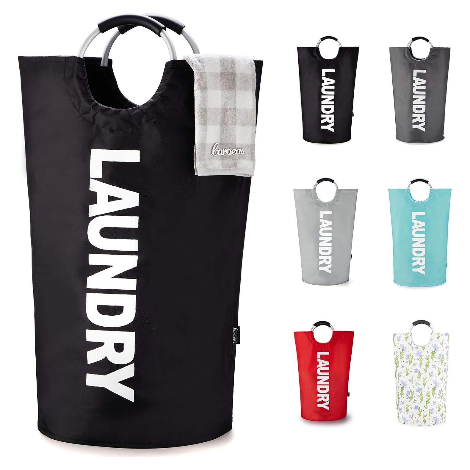 Cesta de Ropa Plegable Caroeas 90L Impermeable Negra