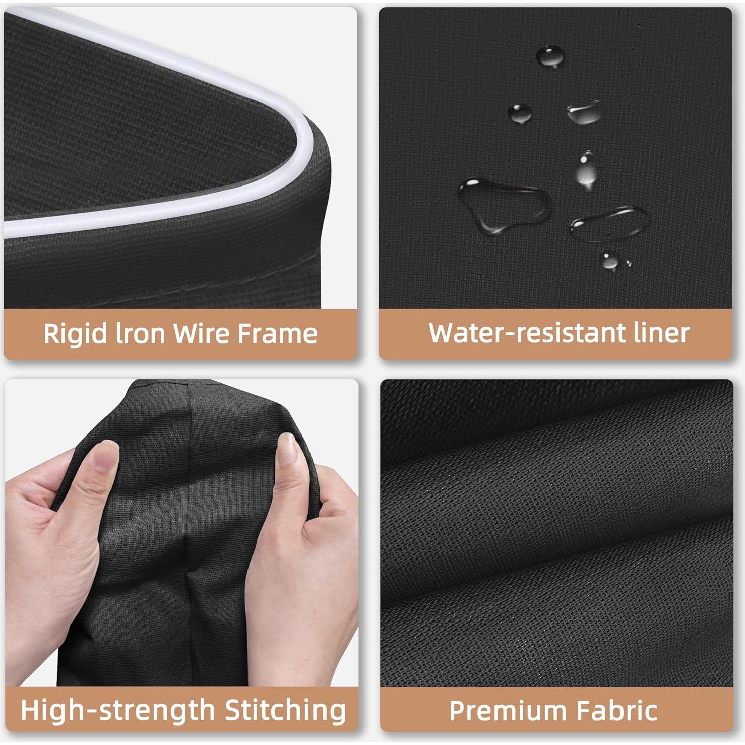 Cesta de Ropa Plegable STORAGE MANIAC 80L x 2 Negra