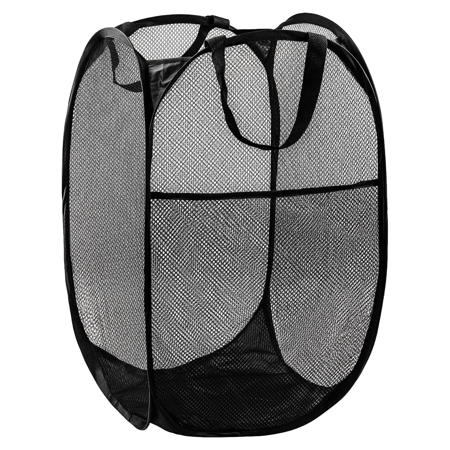 Cesta de Lavandería Plegable DUCOO 70L Malla Negra