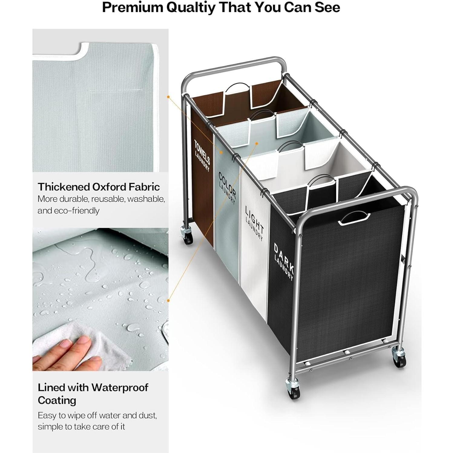 Clasificador de Ropa ROMOON 4 Compartimentos 172L Multicolor