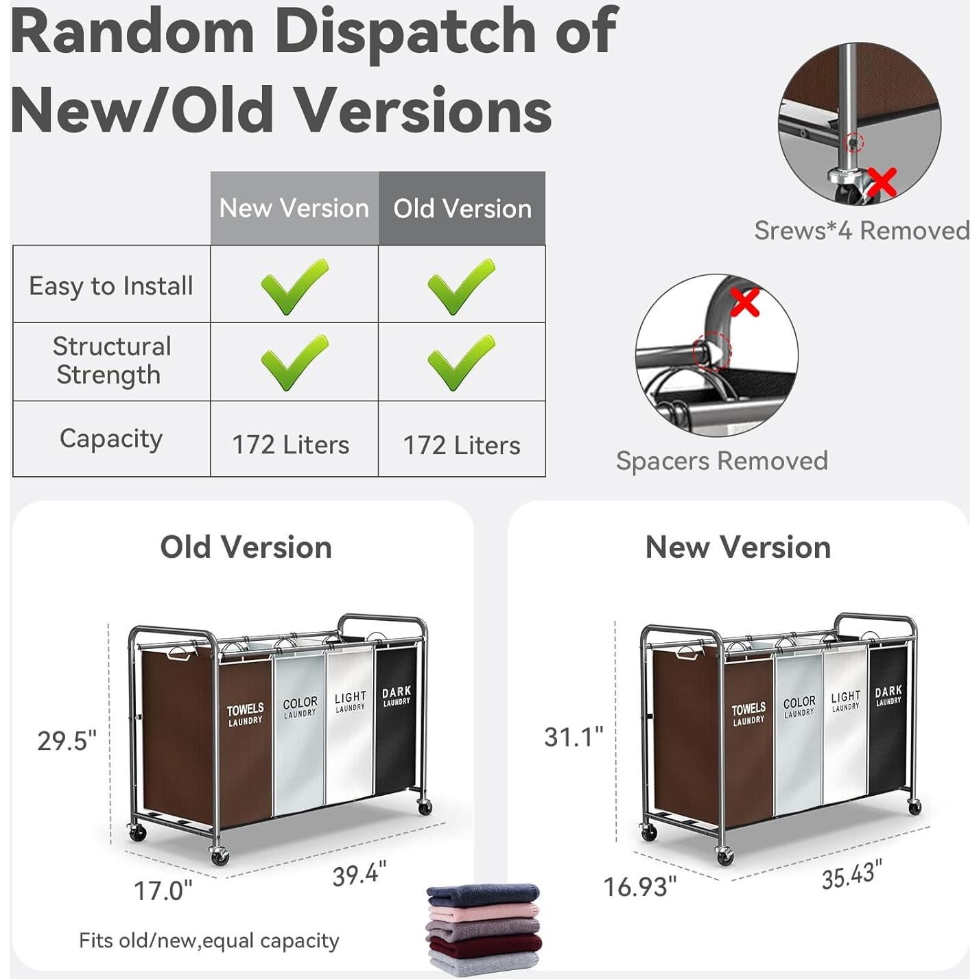 Clasificador de Ropa ROMOON 4 Compartimentos 172L Multicolor