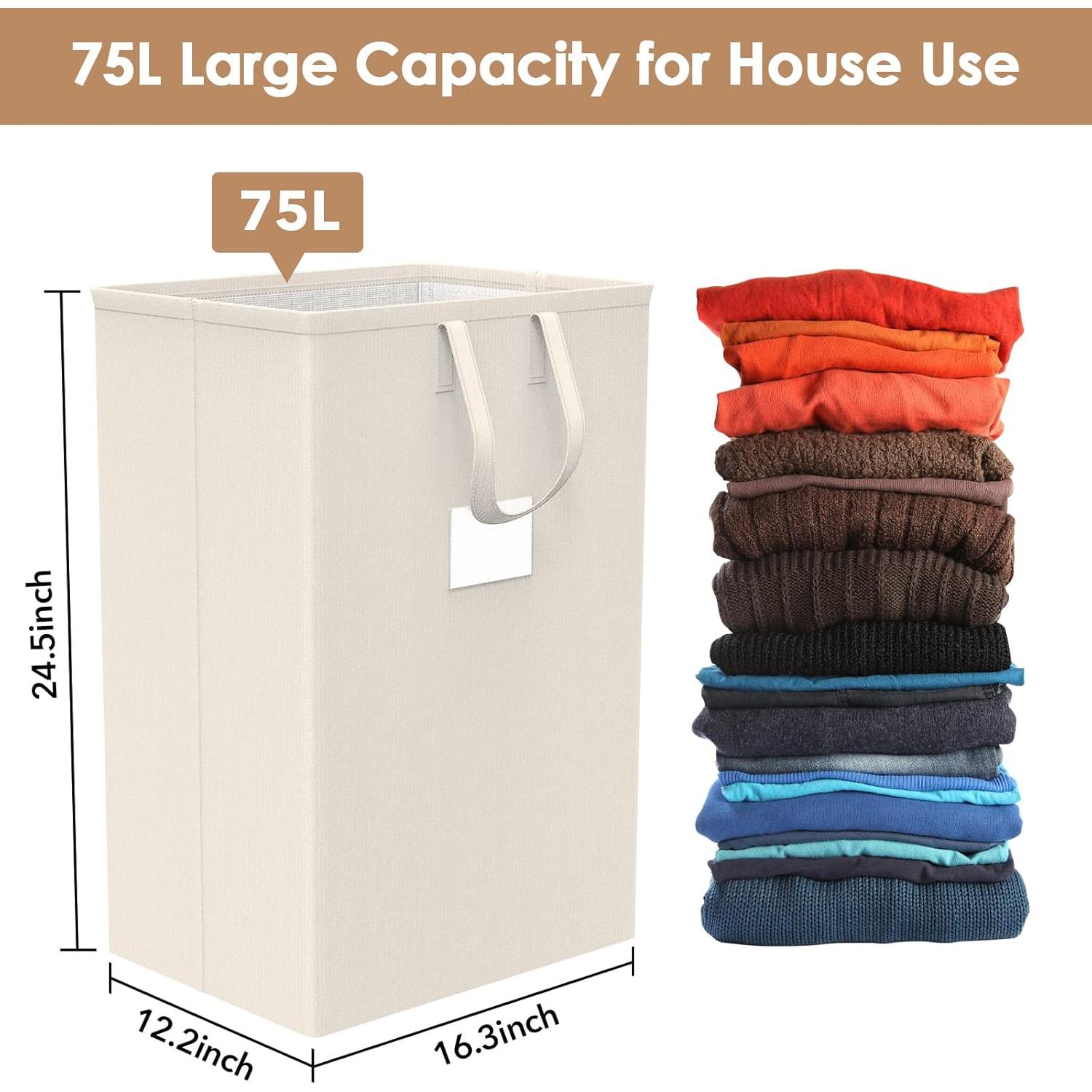 Cesta de Ropa Sucia Grande 75L Marching Pin Impermeable