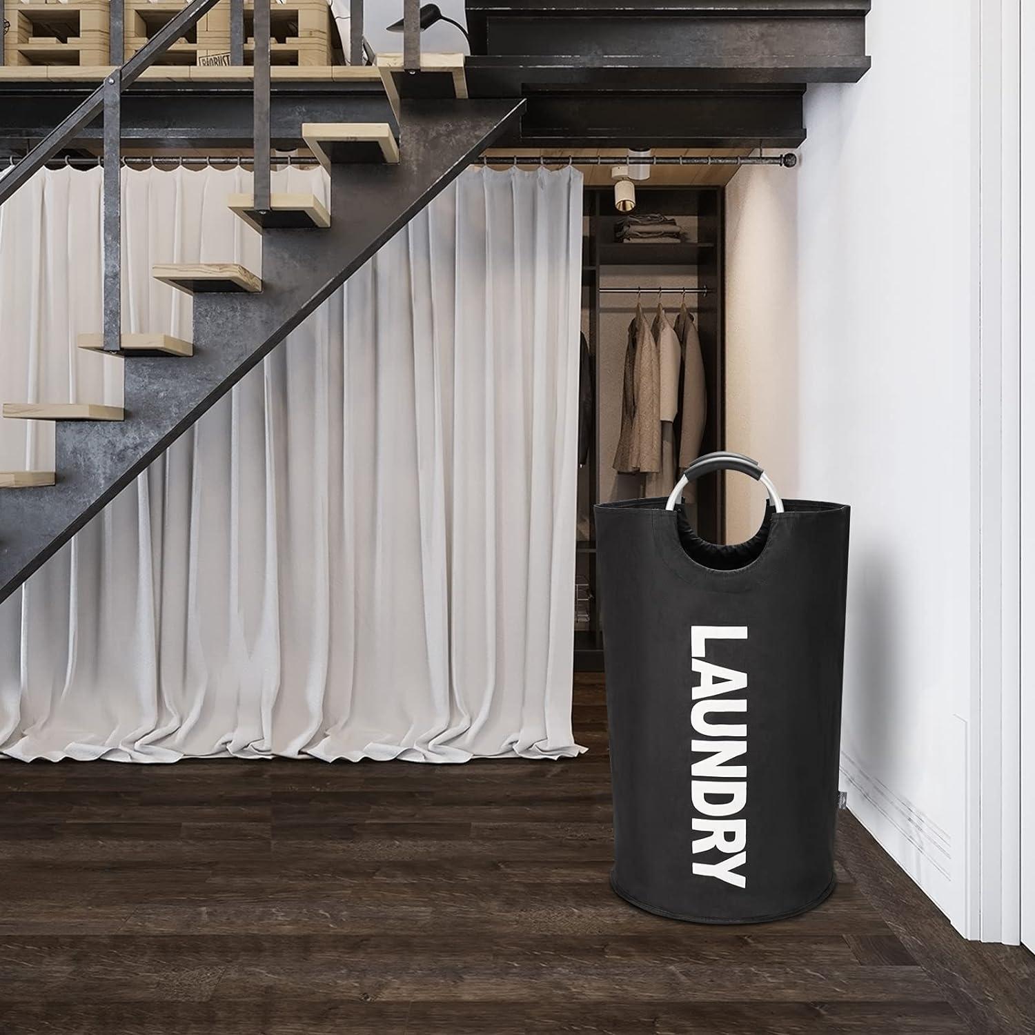 Cesto de Ropa Plegable DOKEHOM 90L Negro para Lavandería