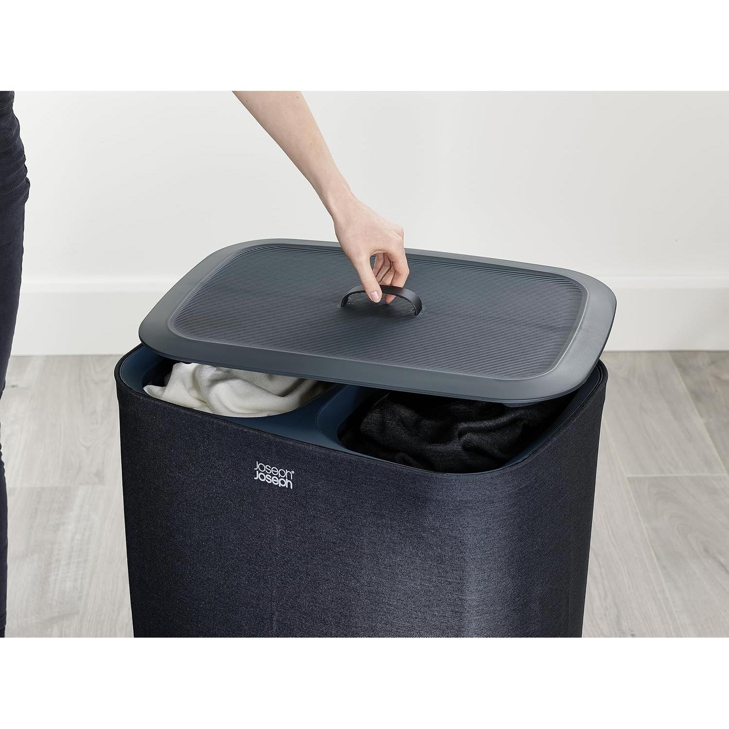 Cesto de Ropa Joseph Joseph 90L con 2 Bolsas Removibles - Negro