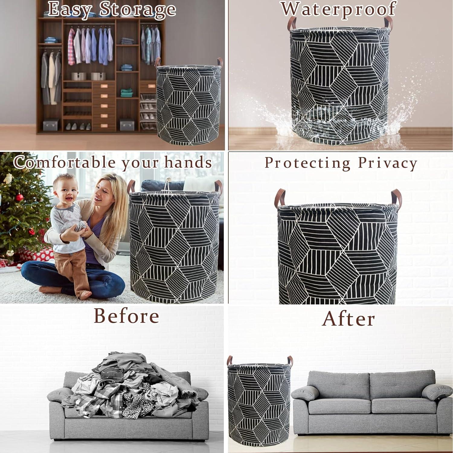 Cesta de Lavandería Plegable TeLUVHome 80L Impermeable