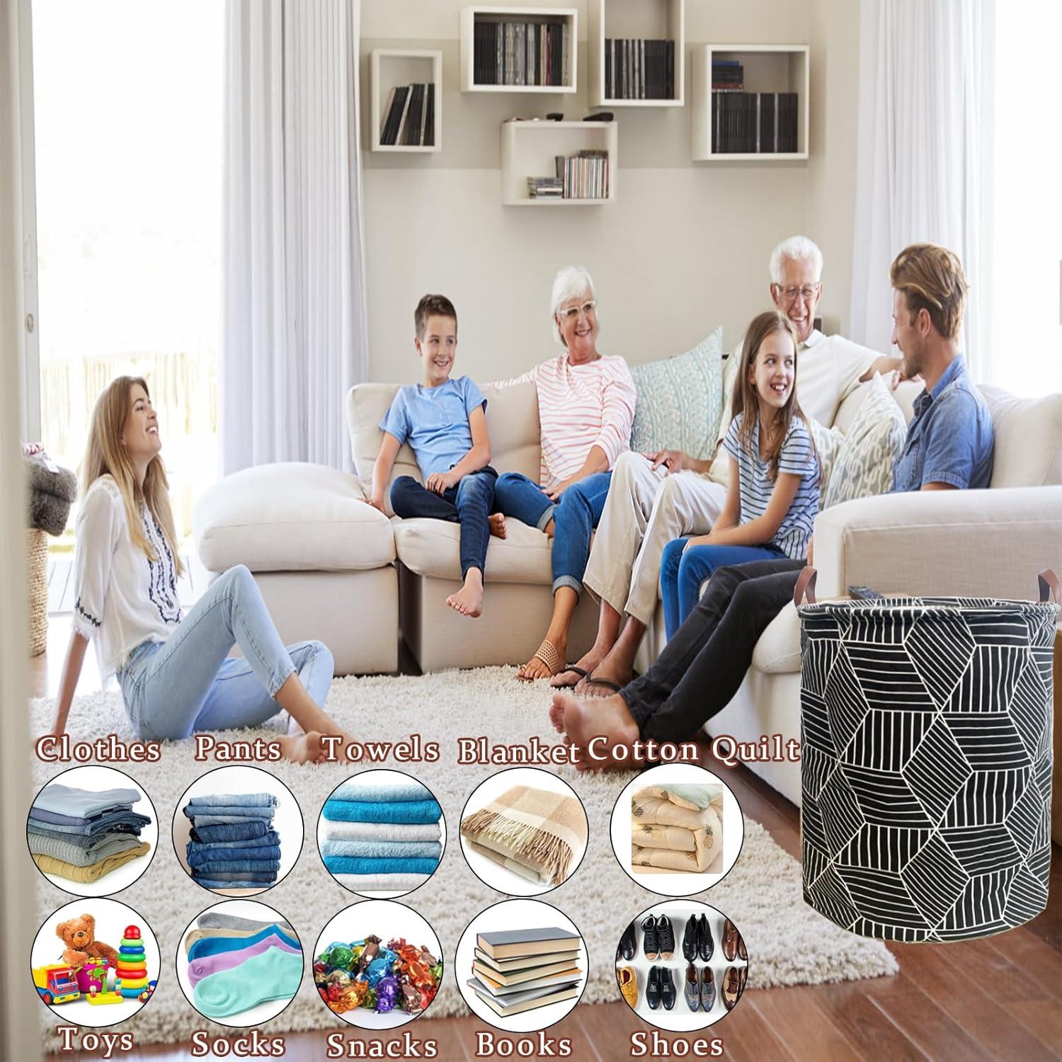 Cesta de Lavandería Plegable TeLUVHome 80L Impermeable