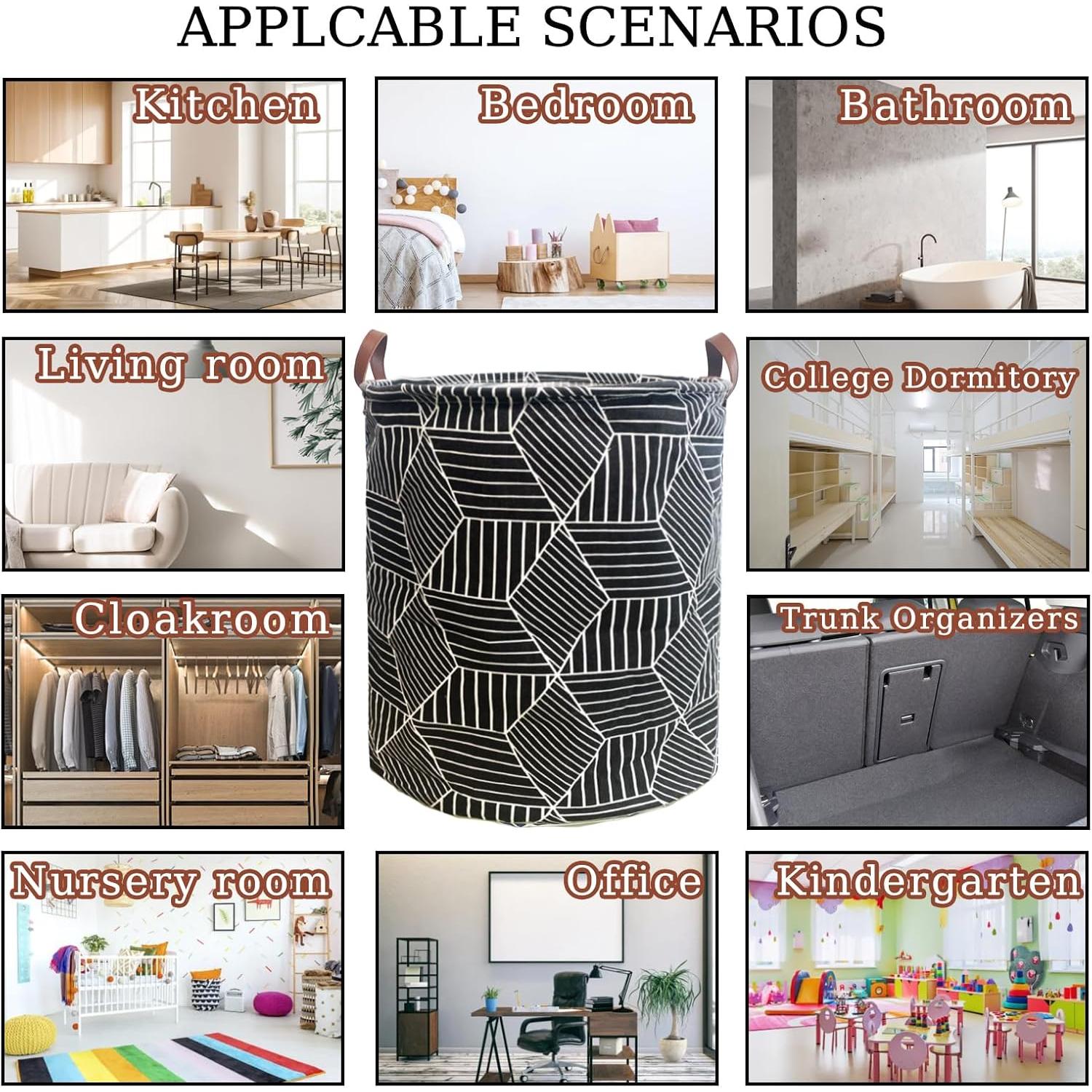 Cesta de Lavandería Plegable TeLUVHome 80L Impermeable