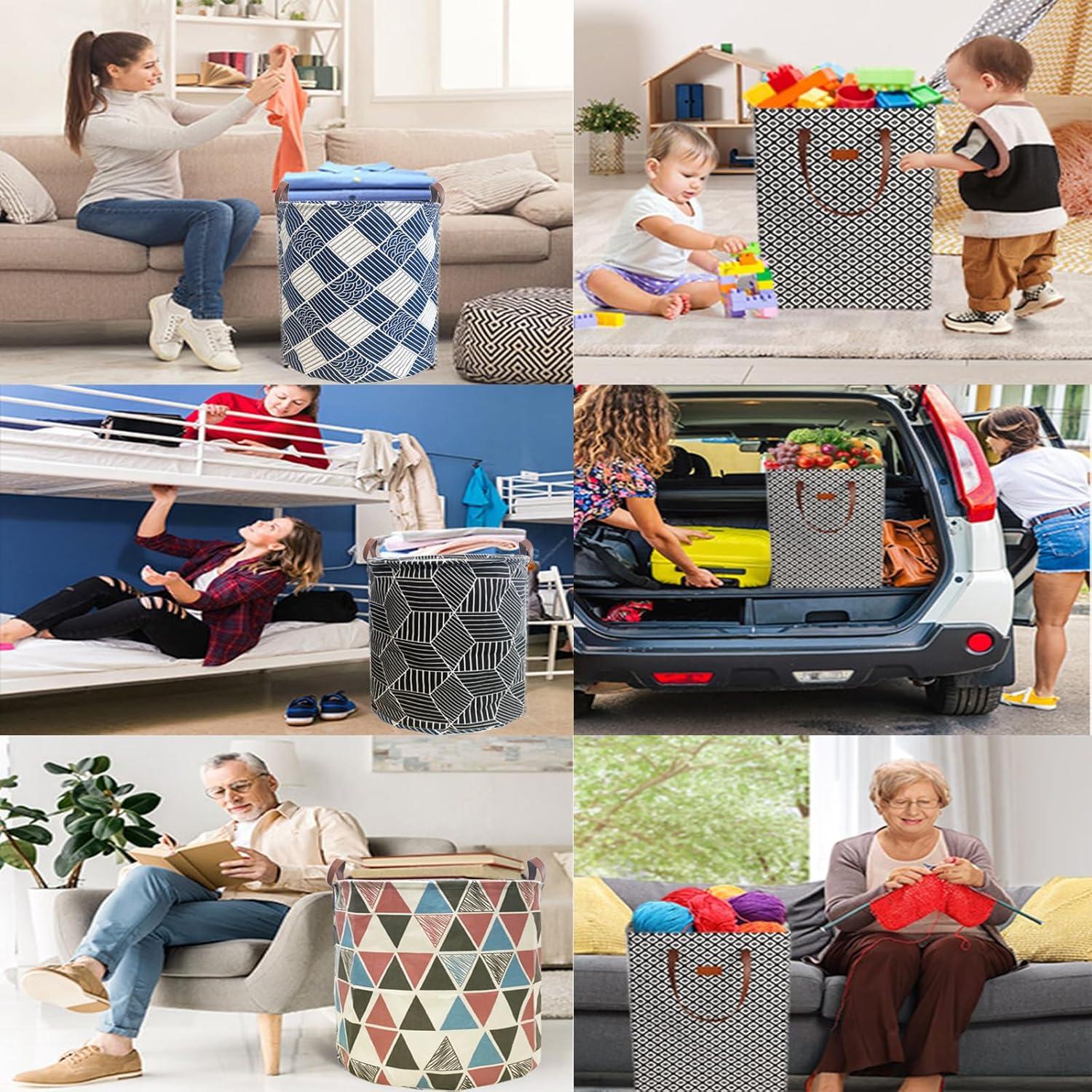 Cesta de Lavandería Plegable TeLUVHome 80L Impermeable