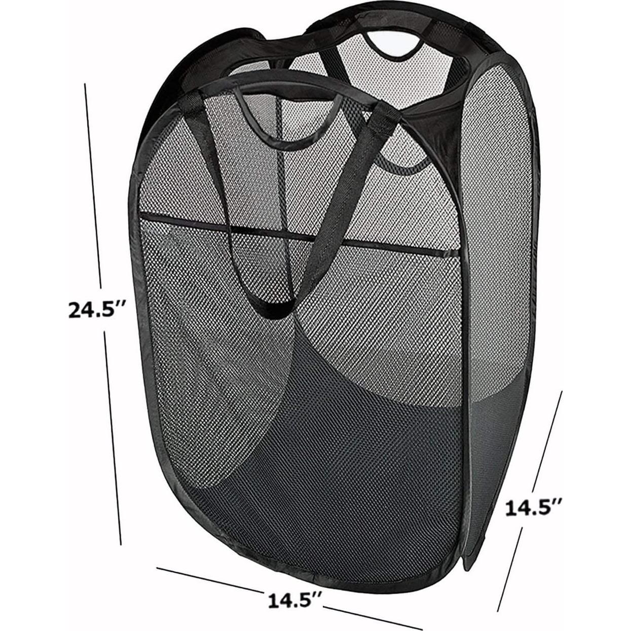 Cesta de Ropa Plegable HOUSE AGAIN - 2 Pcs, 21.77 kg, Negro