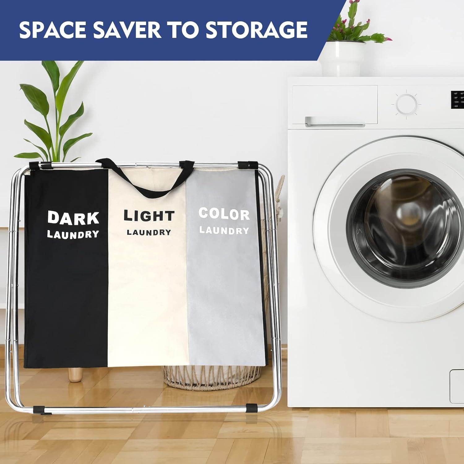 Cesta de Ropa Grande YUELAN 180L Plegable Impermeable