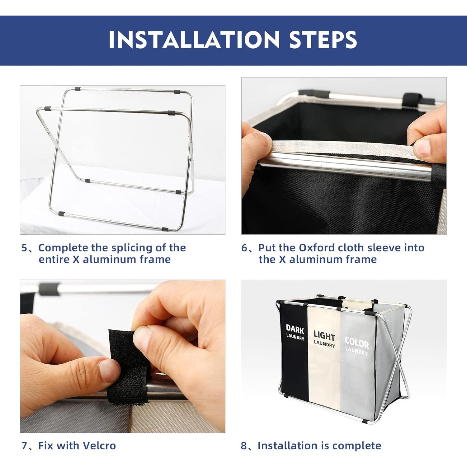 Cesta de Ropa Grande YUELAN 180L Plegable Impermeable