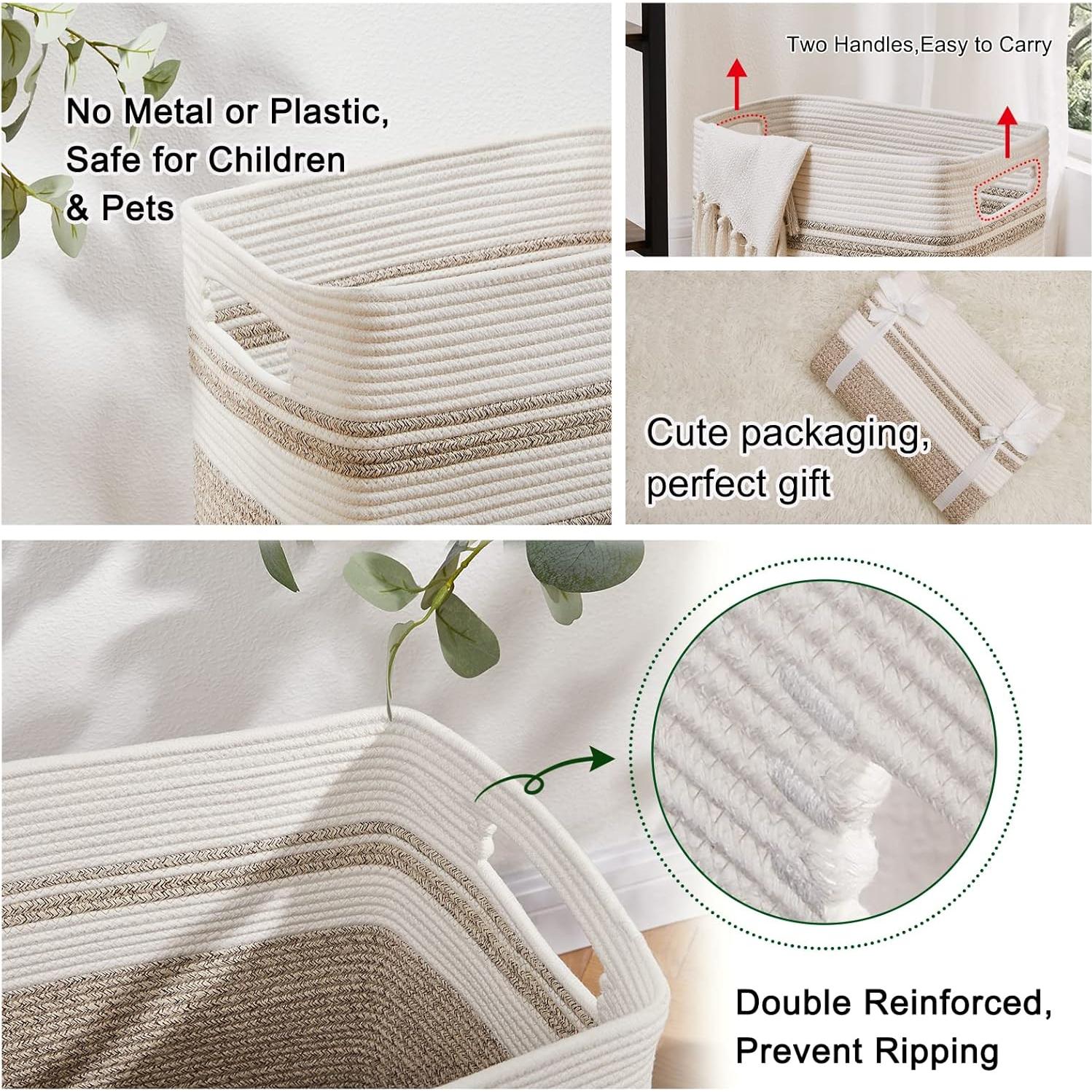 Cesta de Ropa OIAHOMY 76L Algodón Amarillo Plegable