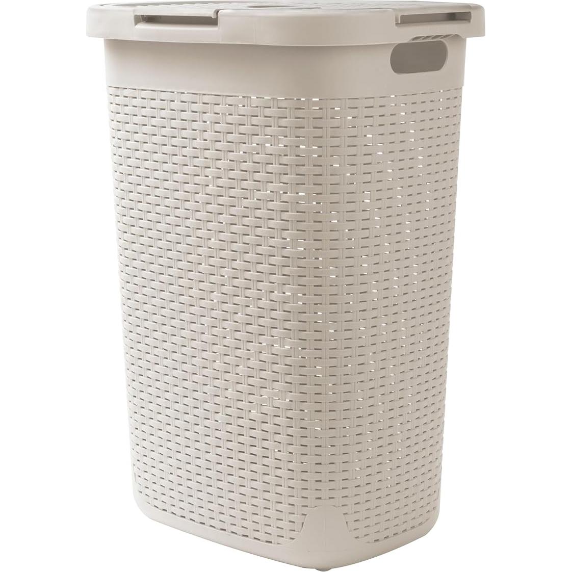 Cesto de Ropa Slim Mind Reader 60L con Tapa Marfil