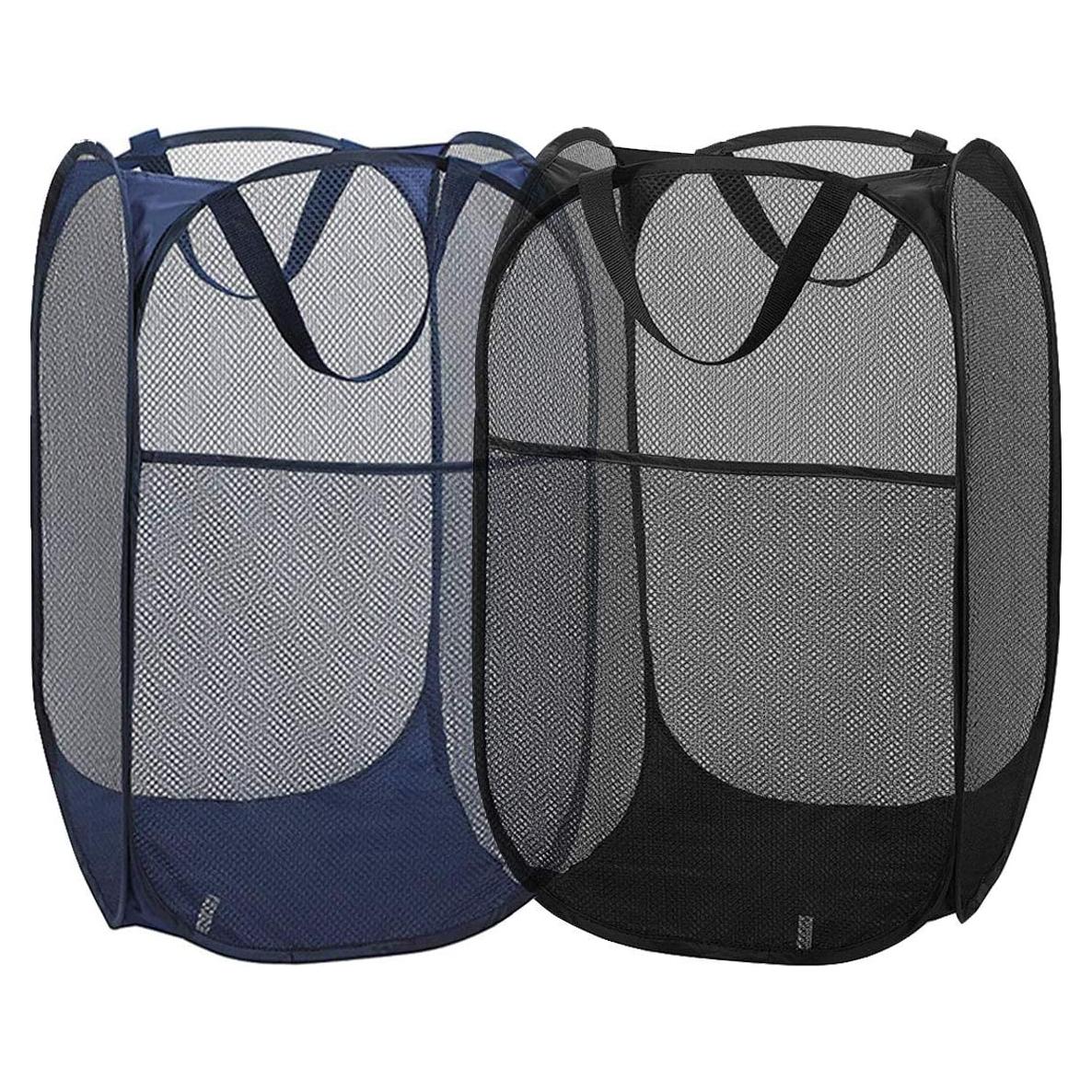 Cestas de Ropa Plegables Buenod 77L 2 Paquetes Negro/Azul