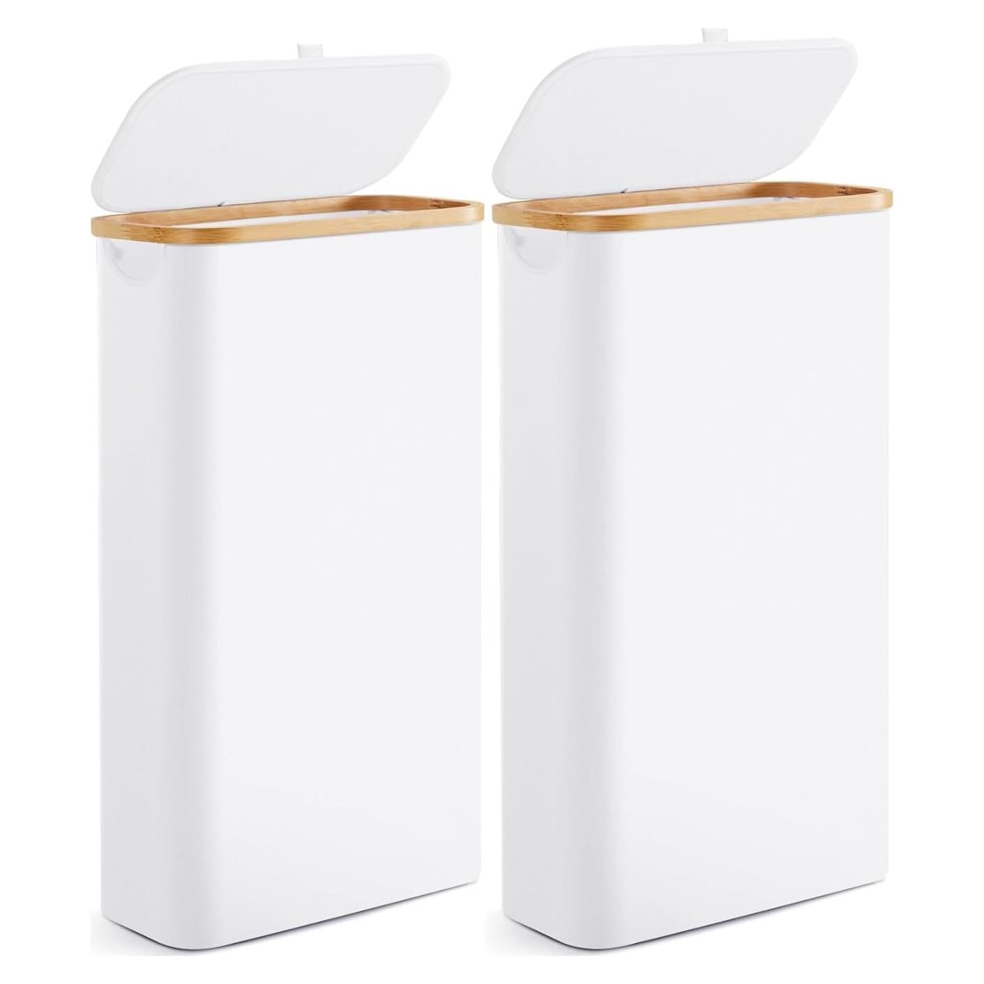 Cesta de lavandería delgada 63L con tapa y bolsa extraíble - Fiona