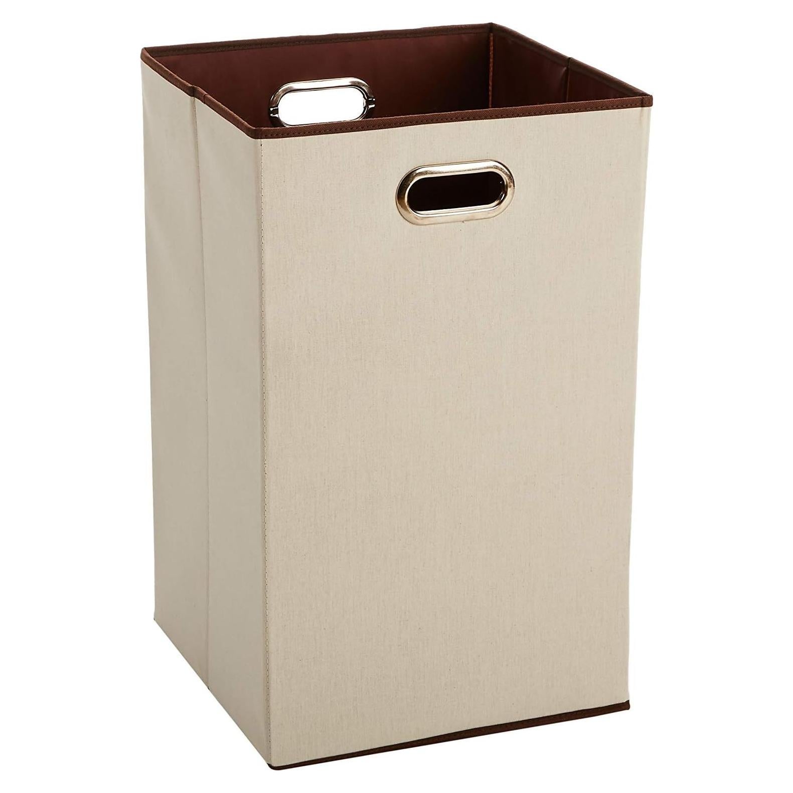 Cesta de Ropa Plegable Amazon Basics Beige Rectangular 22.68kg