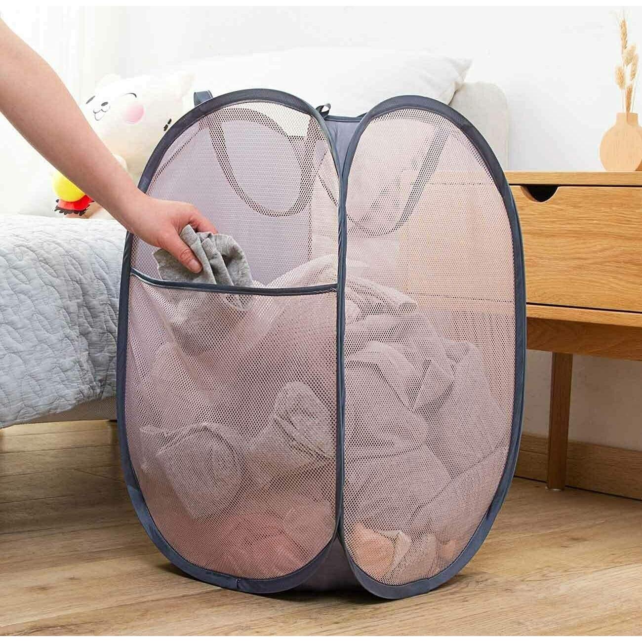 Cesta de Lavandería Plegable Larpur 21 Galones Gris