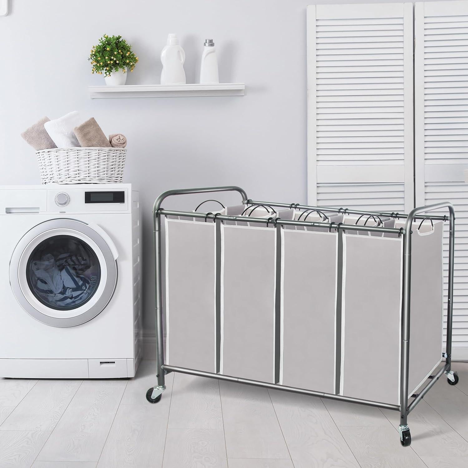 Clasificador de Ropa STORAGE MANIAC 4 Secciones 181L Gris