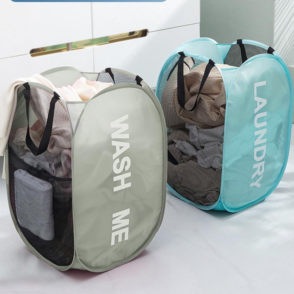 Cestas de Lavandería Larpur Pop Up 2 Piezas 81.4 L Gris Azul