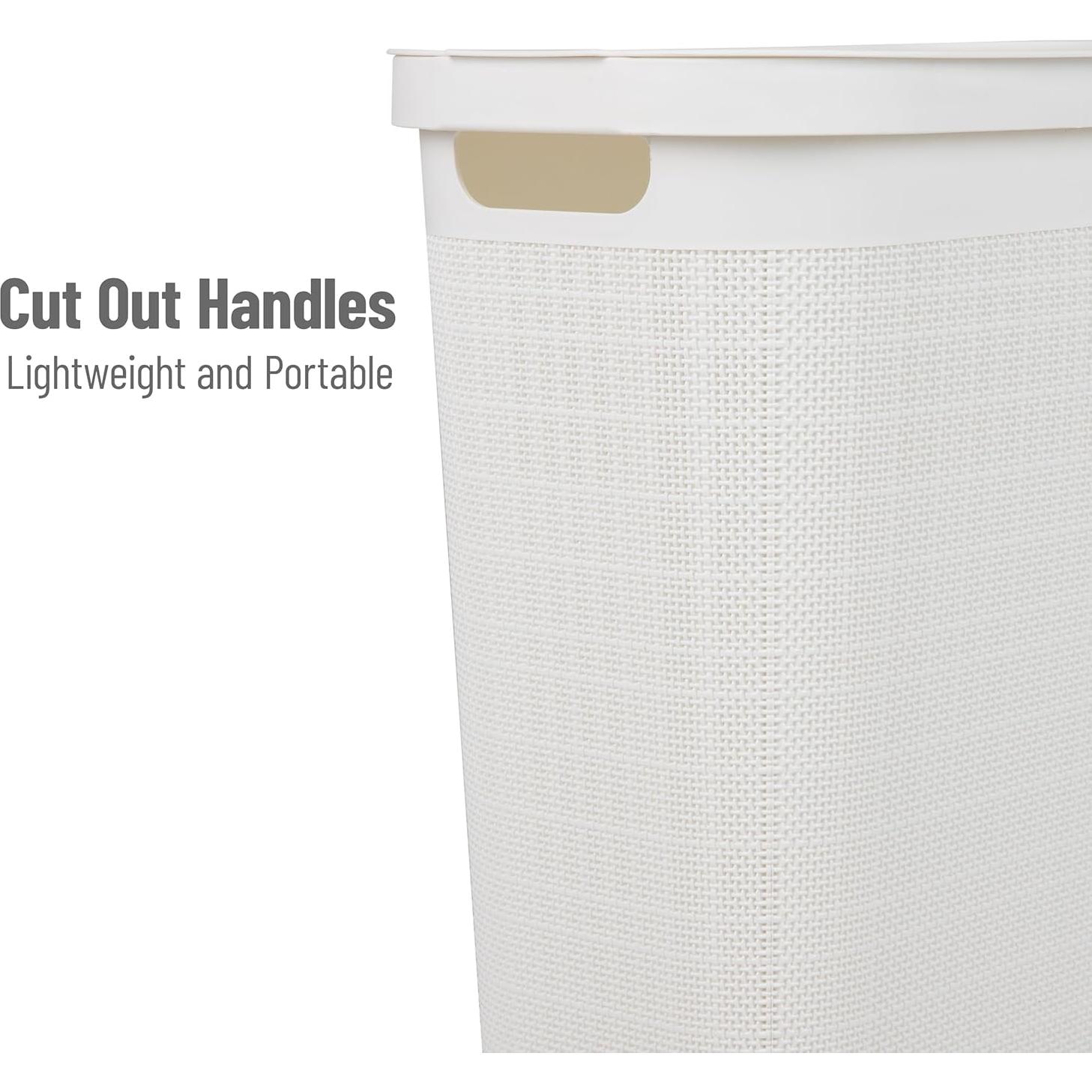 Cesto de Ropa Slim Mind Reader 40L Blanco con Tapa