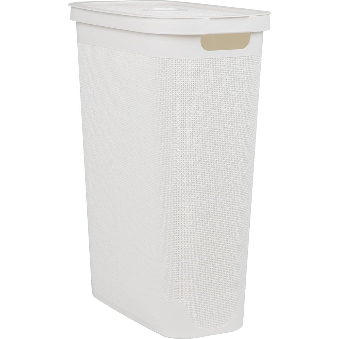 Cesto de Ropa Slim Mind Reader 40L Blanco con Tapa