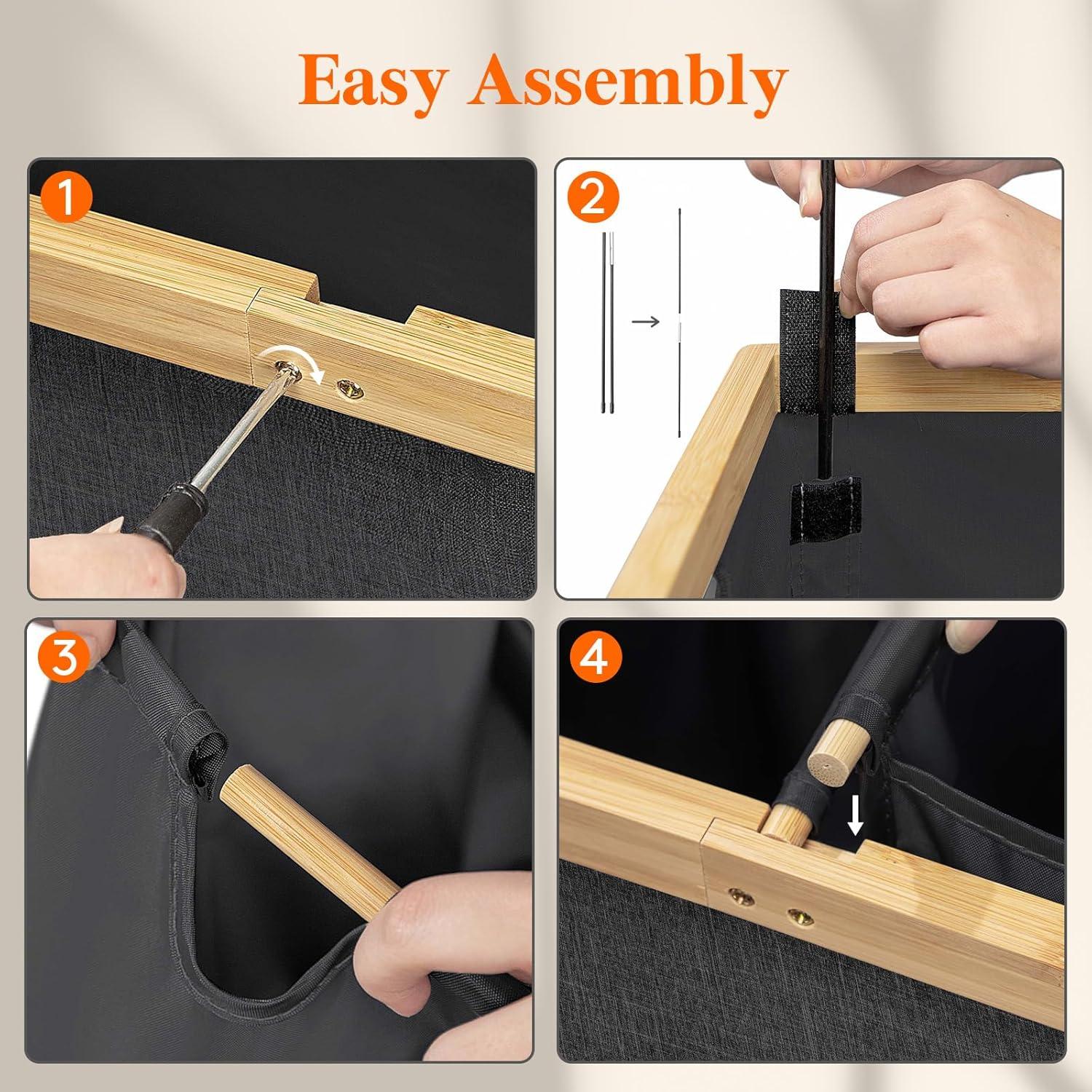 Cesta de Ropa Sucia Doble Lifewit 160L con Tapa y Asas