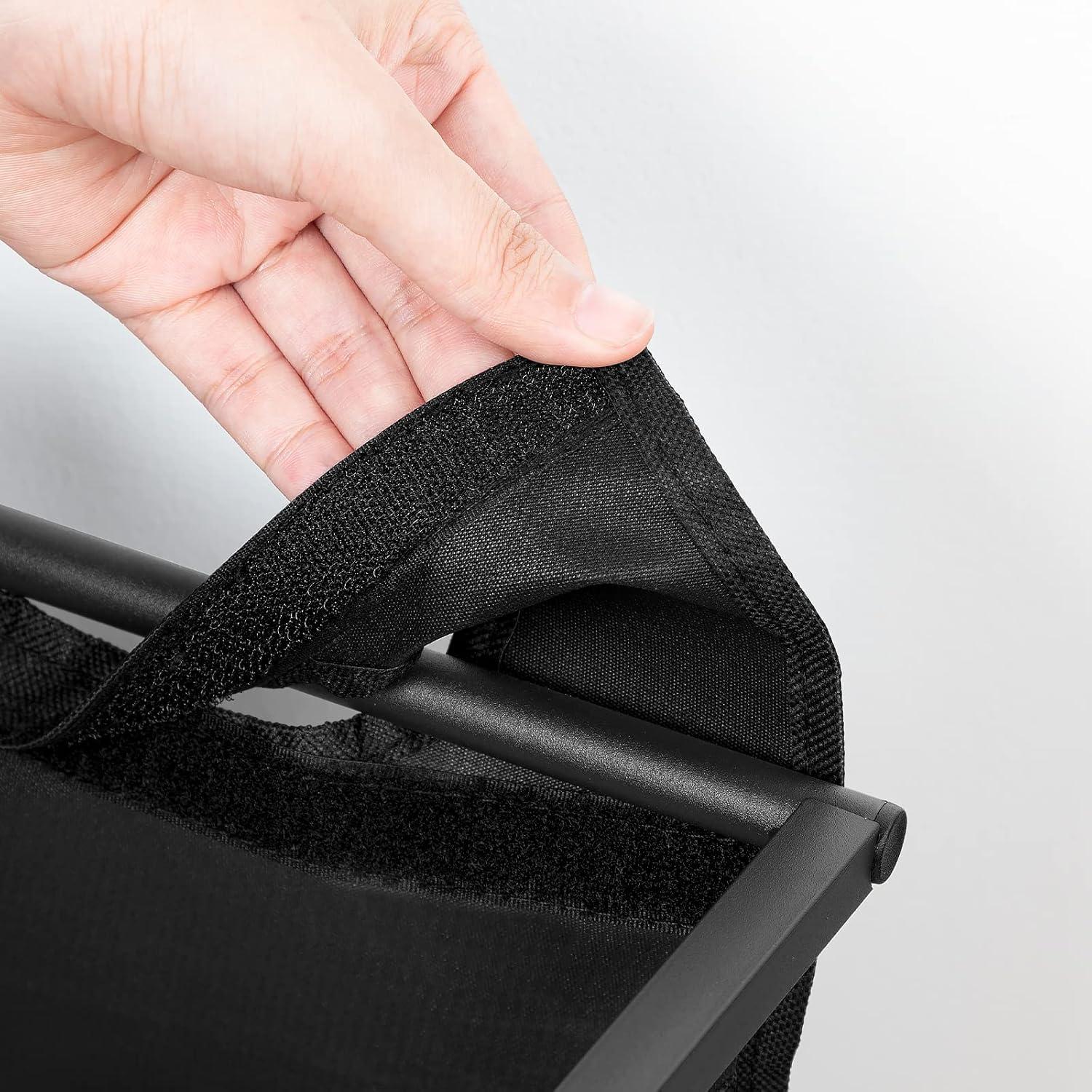 Cesto de Ropa HOOBRO 3 Secciones con Ruedas 130L Marrón