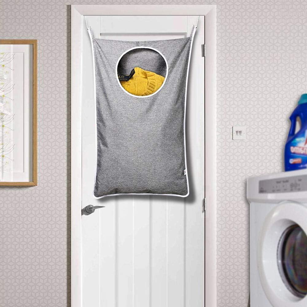 Bolsa de Lavandería Colgante KEEPJOY 2 Piezas Gris 72L