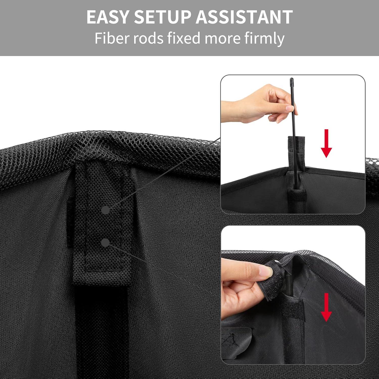 Cesta de Ropa Plegable Chrislley 45L Negra 38x20x55 cm