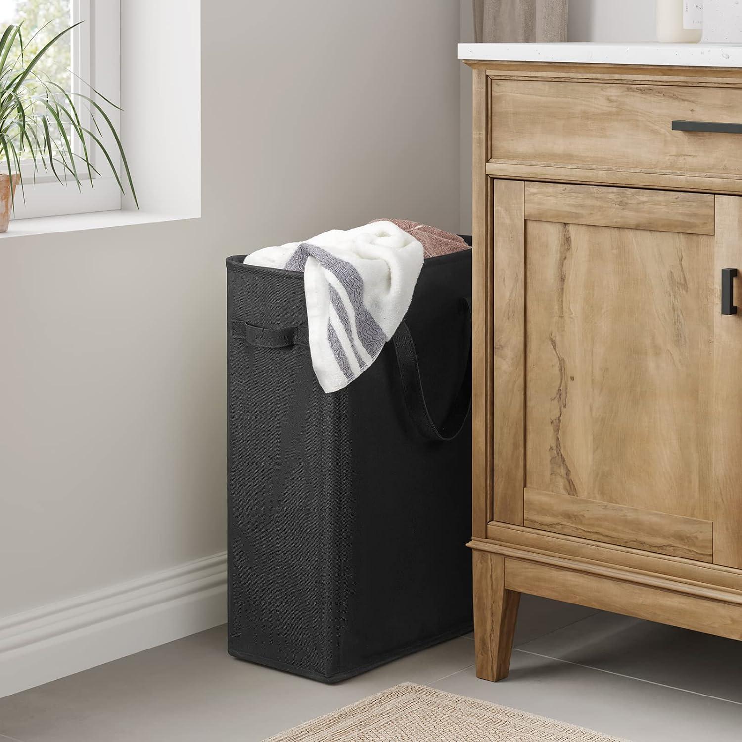 Cesta de Ropa Plegable Chrislley 45L Negra 38x20x55 cm