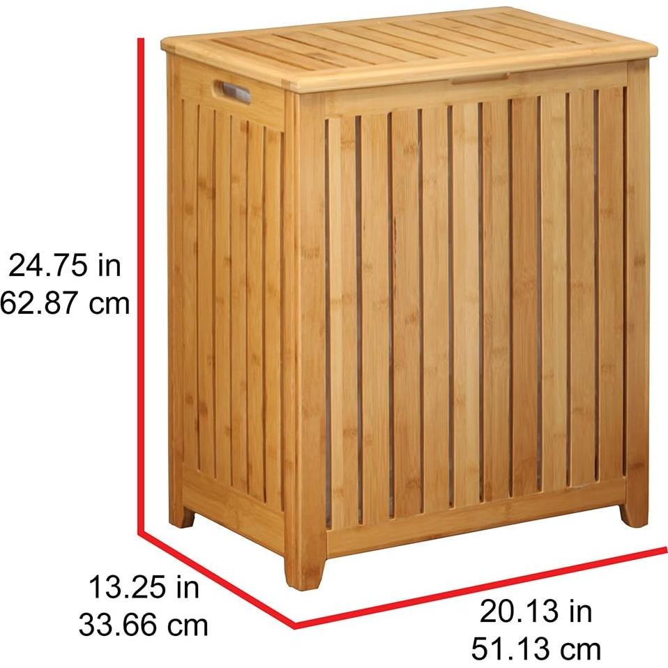 Cesta de Ropa de Bambú Oceanstar 65x50.8 cm Contemporánea