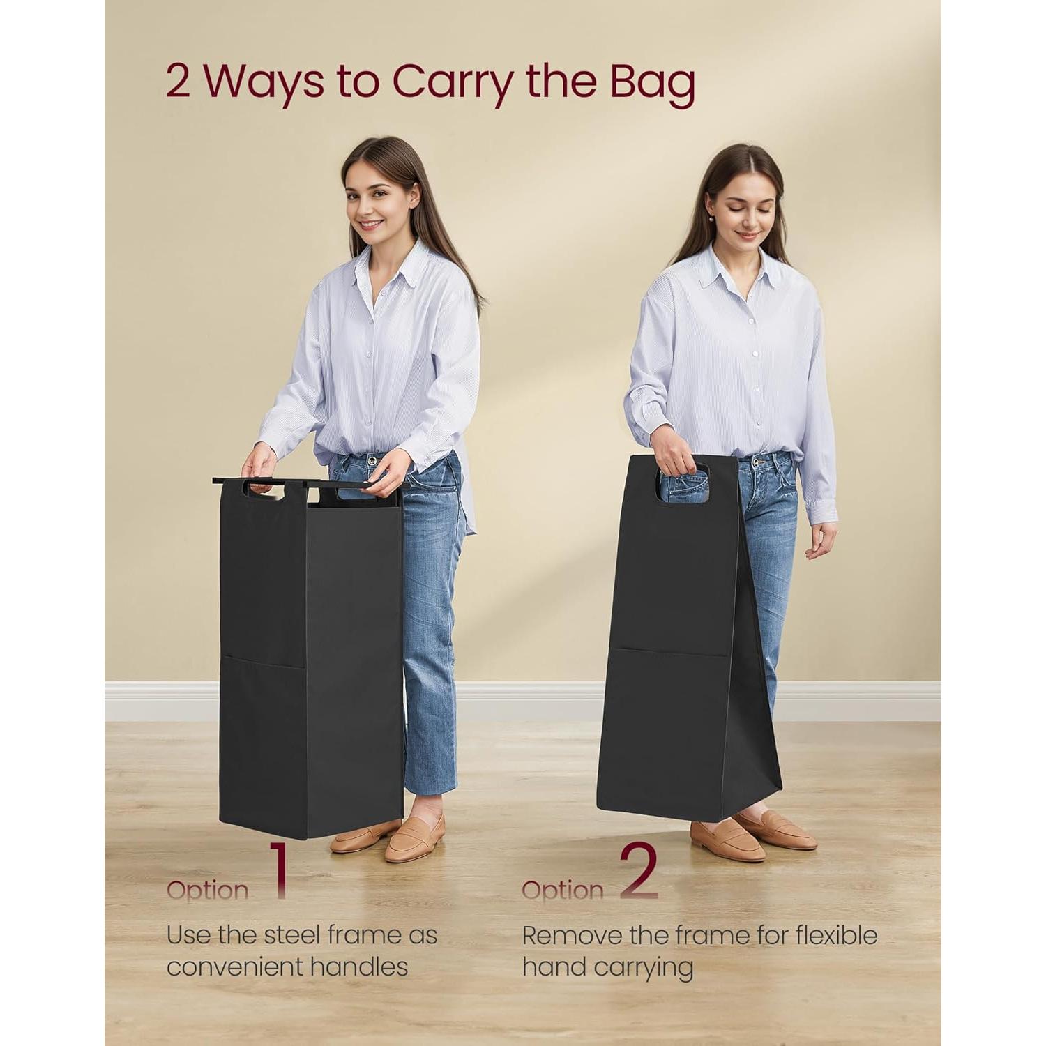 Clasificador de Ropa VASAGLE 165L con 3 Bolsas Desmontables